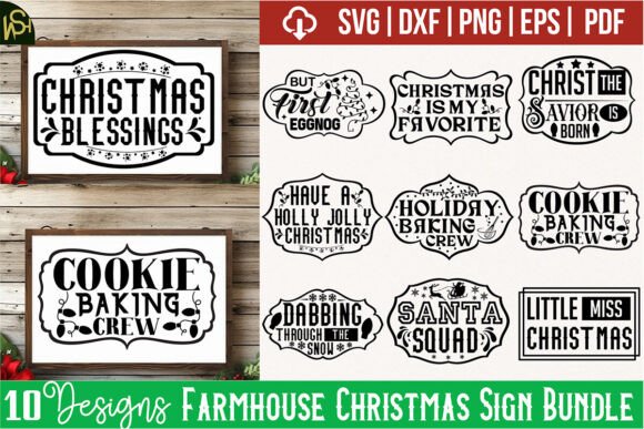 Download Farmhouse Christmas Sign Bundle - Farmhouse christmas Collection