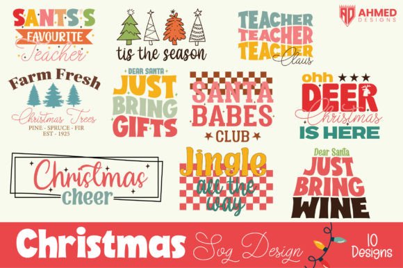 Download Retro Christmas SVG Bundle - Christmas svg Collection