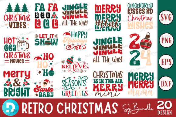 Download Retro Christmas SVG Bundle - Christmas svg Collection