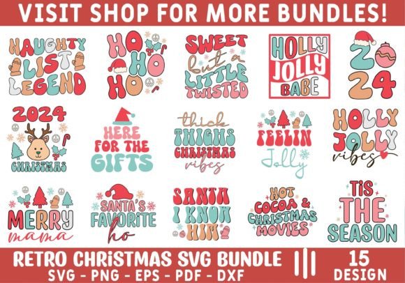 Download Retro Christmas Svg Bundle - Christmas svg Collection