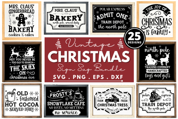 Download Farmhouse Christmas Sign SVG Bundle - Farmhouse christmas Collection