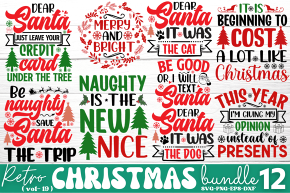 Download Retro Christmas SVG Bundle - Christmas svg Collection