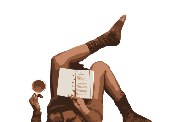 Download Hygge Rustic Christmas SVG, Girl Reading - Christmas svg Collection