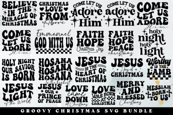 Download Groovy Christmas SVG Quotes - Christian - Christmas svg Collection