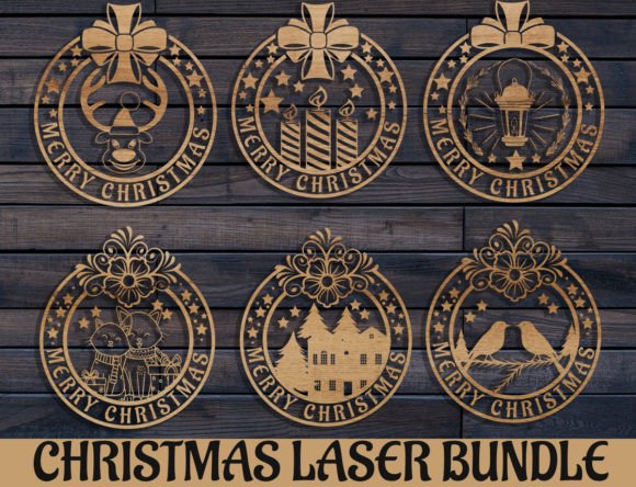 Download Merry Christmas Laser Cut Bundle Design - Premium Resources