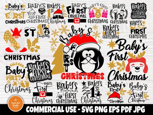 Download Baby's First Christmas SVG Bundle - Christmas svg Collection