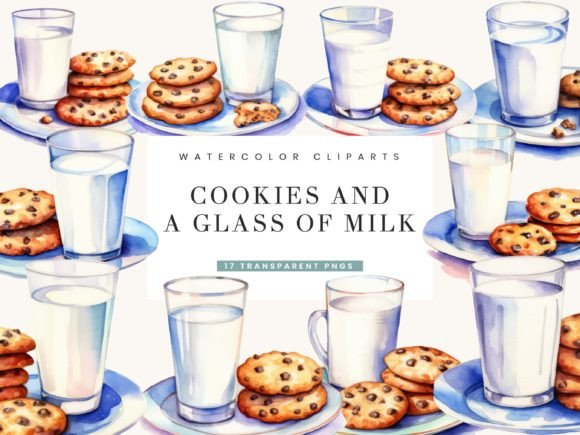 Download Cookies and a Glass of Milk Clipart - Cookies Collection