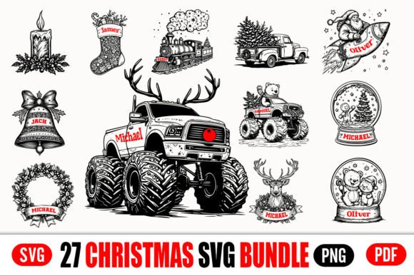 Download 27 Christmas SVG Bundle Festive Designs - Christmas svg Collection
