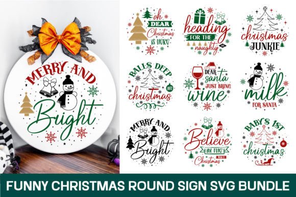 Download Funny Christmas Round Sign Svg Bundle 2 - Christmas round sign svg bundle Collection