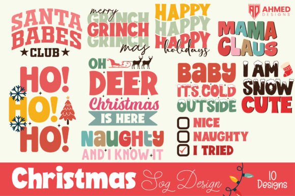 Download Retro Christmas SVG Bundle - Christmas svg Collection