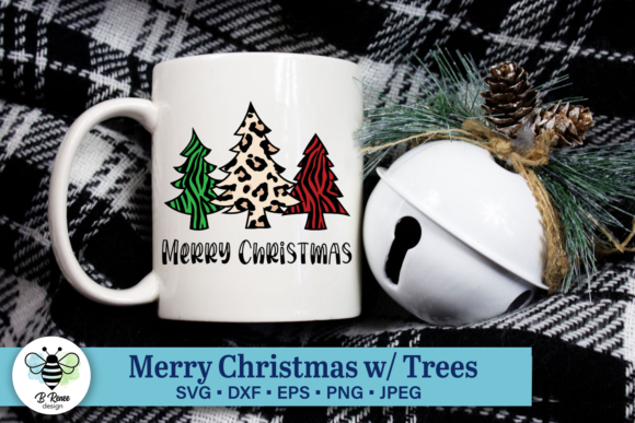 Download Merry Christmas SVG | Animal Print Trees - Christmas svg Collection