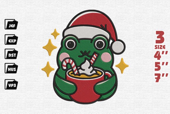 Download Frog-tacular Christmas Spirit Embroidery - Christmas spirit Collection