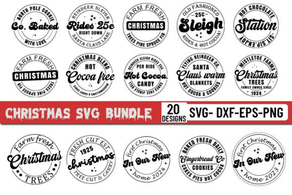 Download Christmas Round Sign Svg Bundle. - Christmas round sign svg bundle Collection
