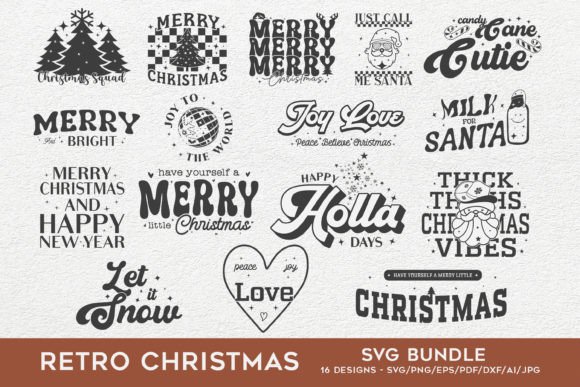 Download Retro Christmas Svg Bundle - Christmas svg Collection